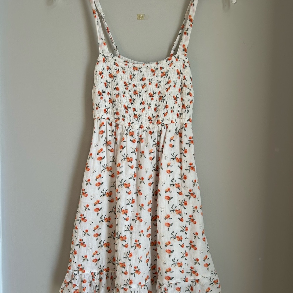Abercrombie and Fitch White Dress with Oranges